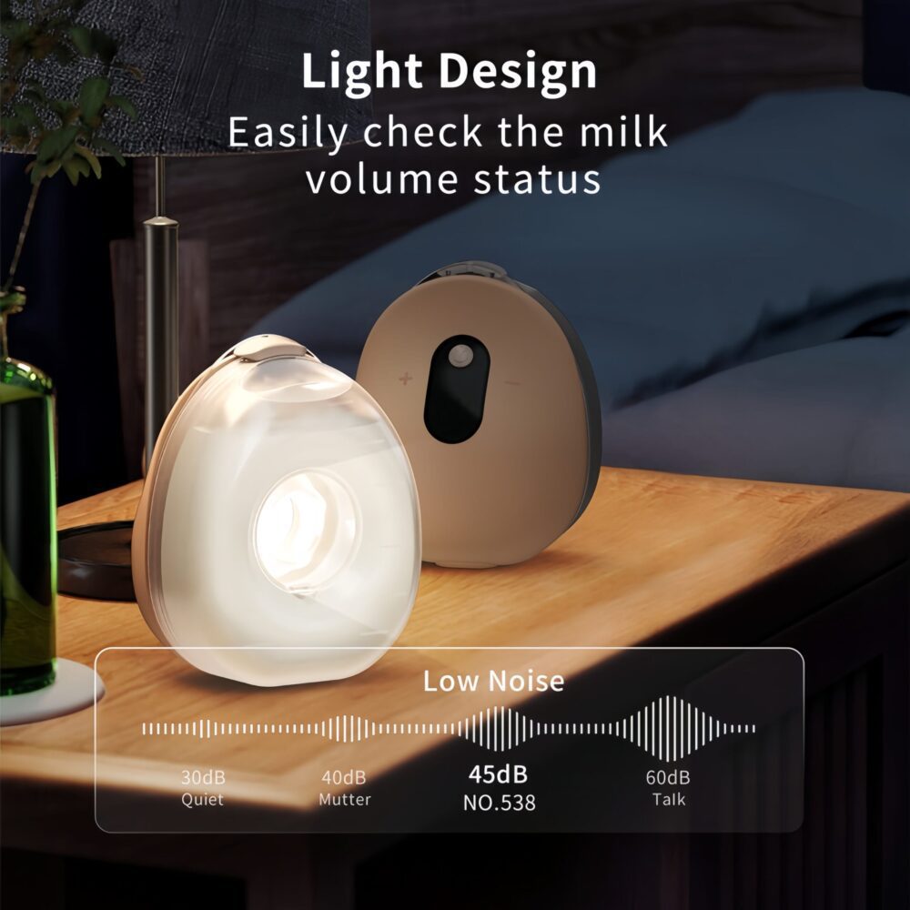 Wearable Breast Pump Hands Free with APP & Semi-lying Suction - Image 3
