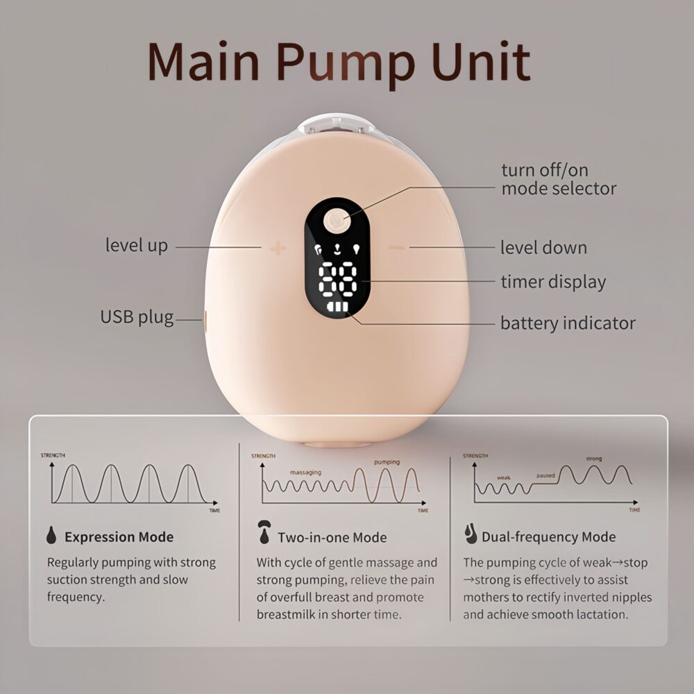 Wearable Breast Pump Hands Free with APP & Semi-lying Suction - Image 4